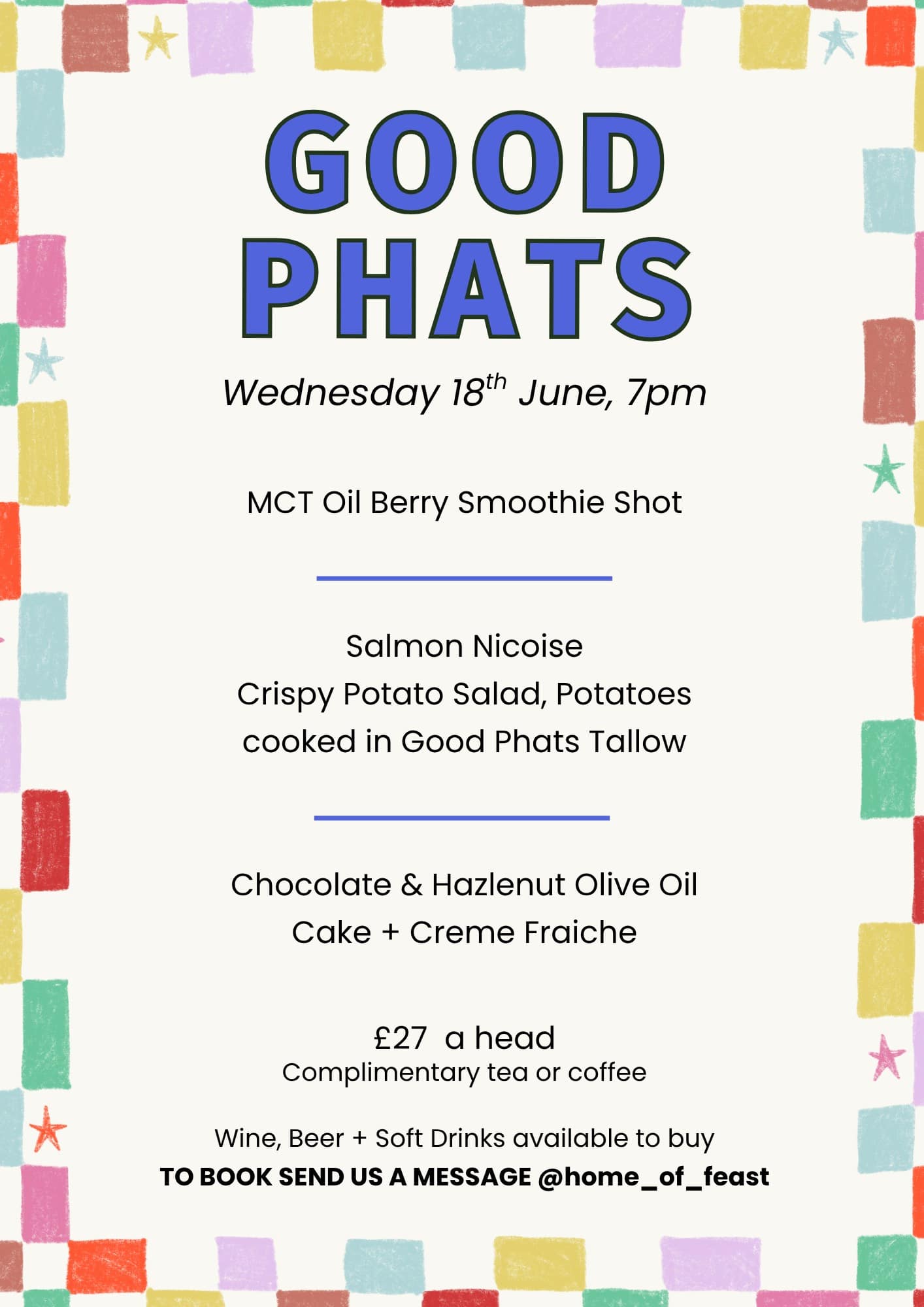 FEAST After Hours Menu (2) evenings at feast